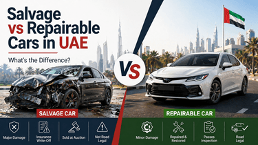 Salvage vs Repairable Cars in UAE — What's the Difference? | Marhaba Auctions